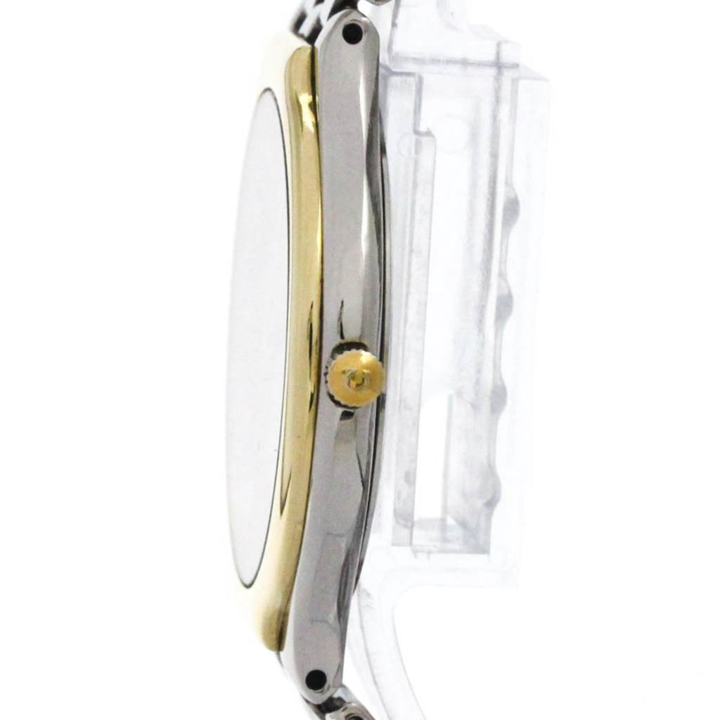 Pre-Owned OMEGA De Ville Symbol K18 Gold Steel Quartz Mens Watch 196.0316 Polished