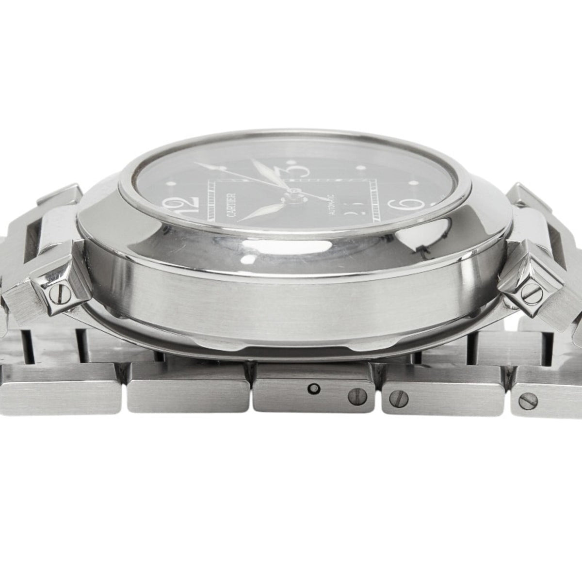 Pre-Owned Cartier Pasha C Big Date Watch W31053M7 Automatic (with manual winding) Black Dial...