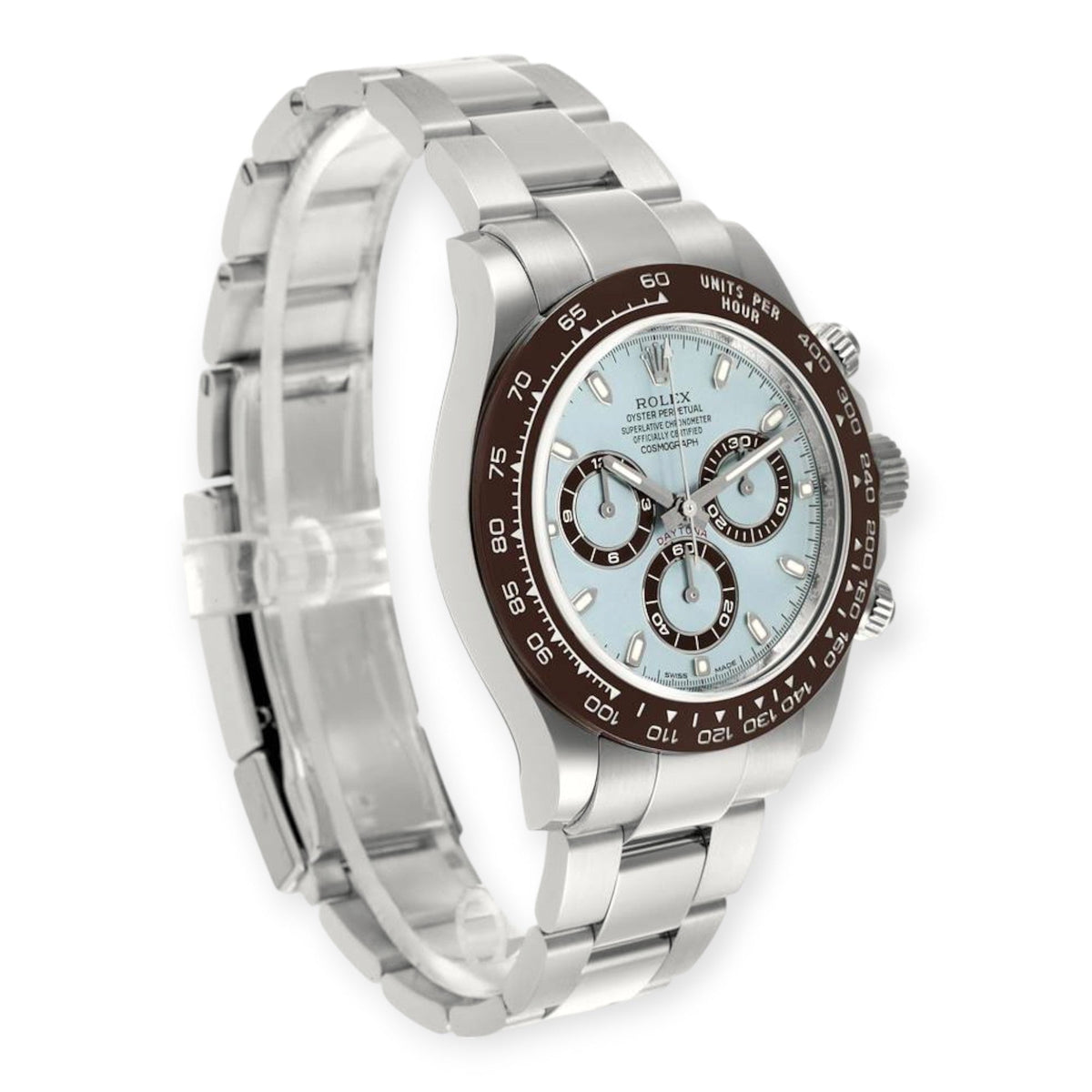 Pre-Owned Rolex Daytona 116506 Ice Blue Dial Platinum Chronograph Watch
