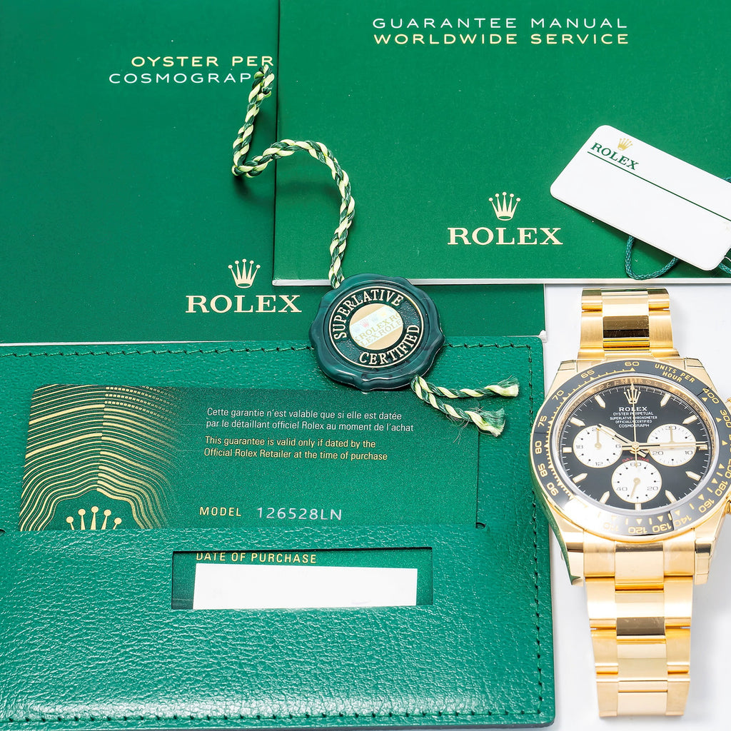 Pre-Owned New | Rolex Le Mans Daytona 126528LN 2025 SEP Complete NEW Full Sticker 18k Watch 40mm