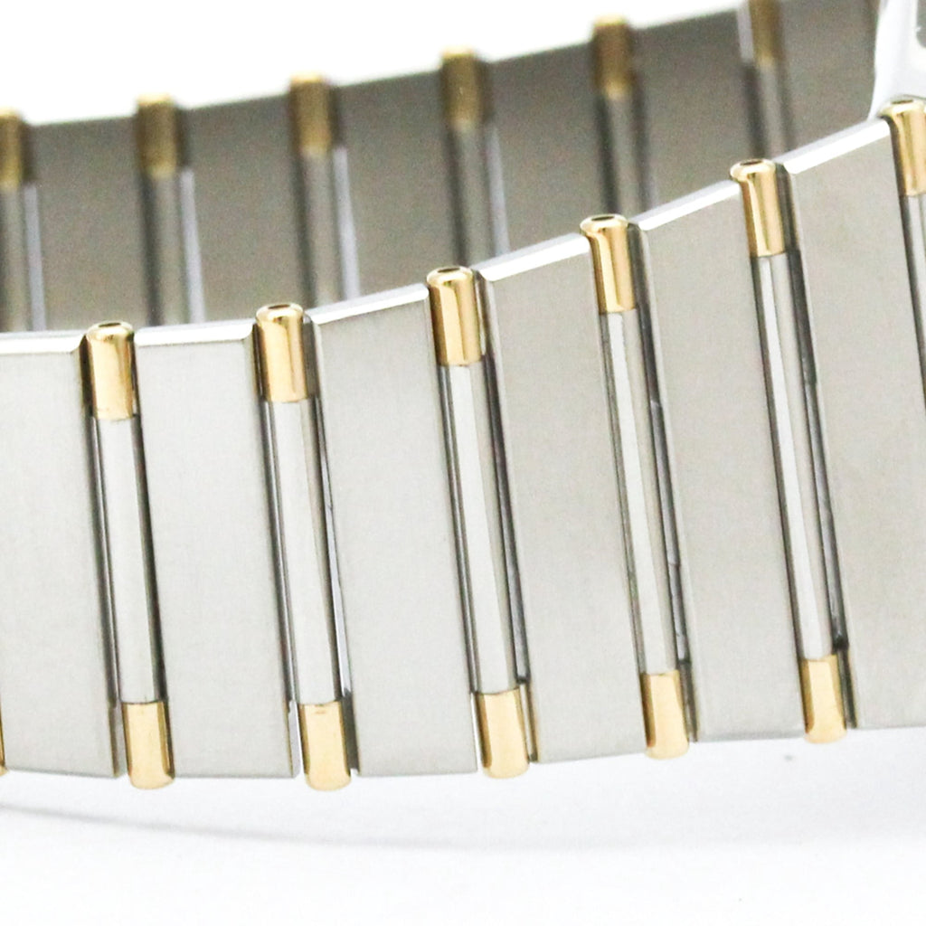 Pre-Owned OMEGA Constellation 18K Gold Steel Quartz Mens Watch 396.1080 Polished