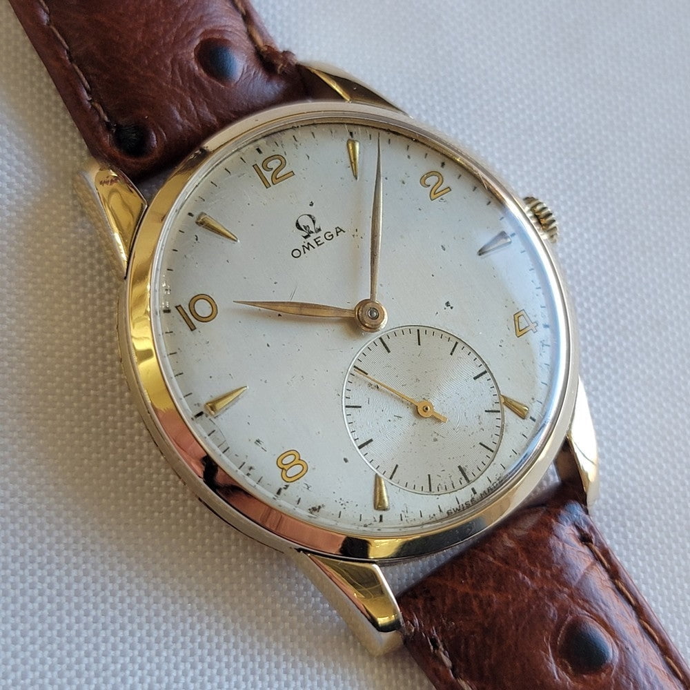 Pre-Owned Omega Ref 2497-2 80 Micron Gold Capped Mens 1940s 35mm Vintage Manual Wind RA702
