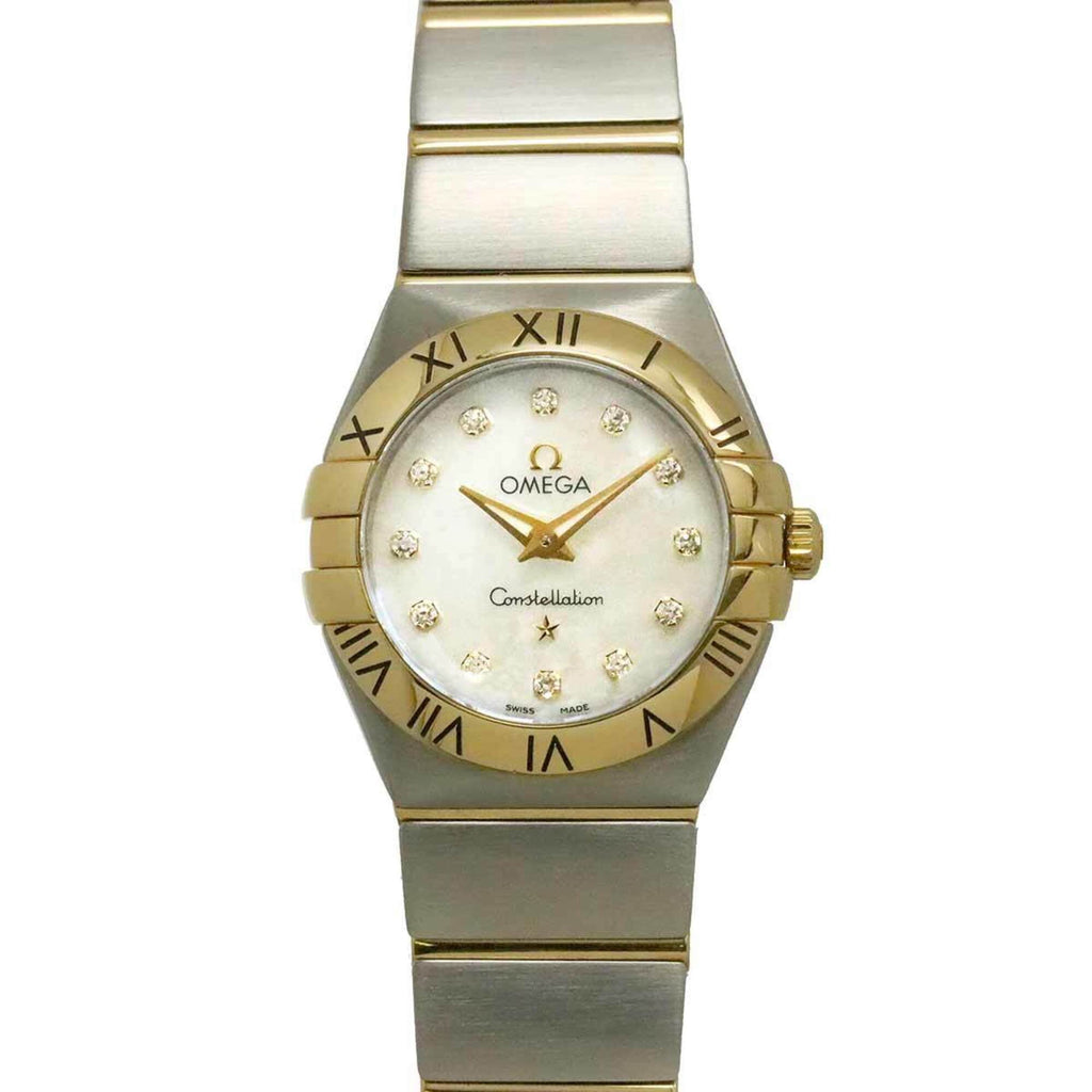 Pre-Owned Omega Constellation Polished Two-Tone 123 20 24 60 55 002 Ladies' Watch 12P Diamond...