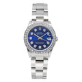 Pre-Owned Rolex Datejust 31MM 78240 Blue Diamond Dial Diamond Bezel Stainless Steel Oyster Bracelet 1.05ct