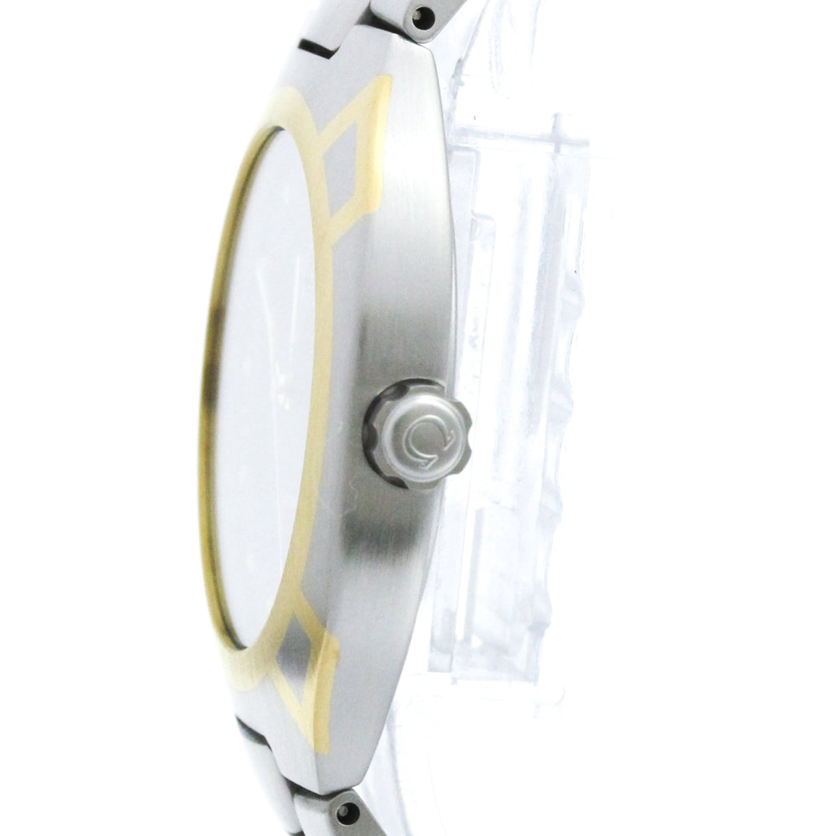 Pre-Owned OMEGA Seamaster Polaris 18K Gold Steel Mens Watch 396.1022 Polished
