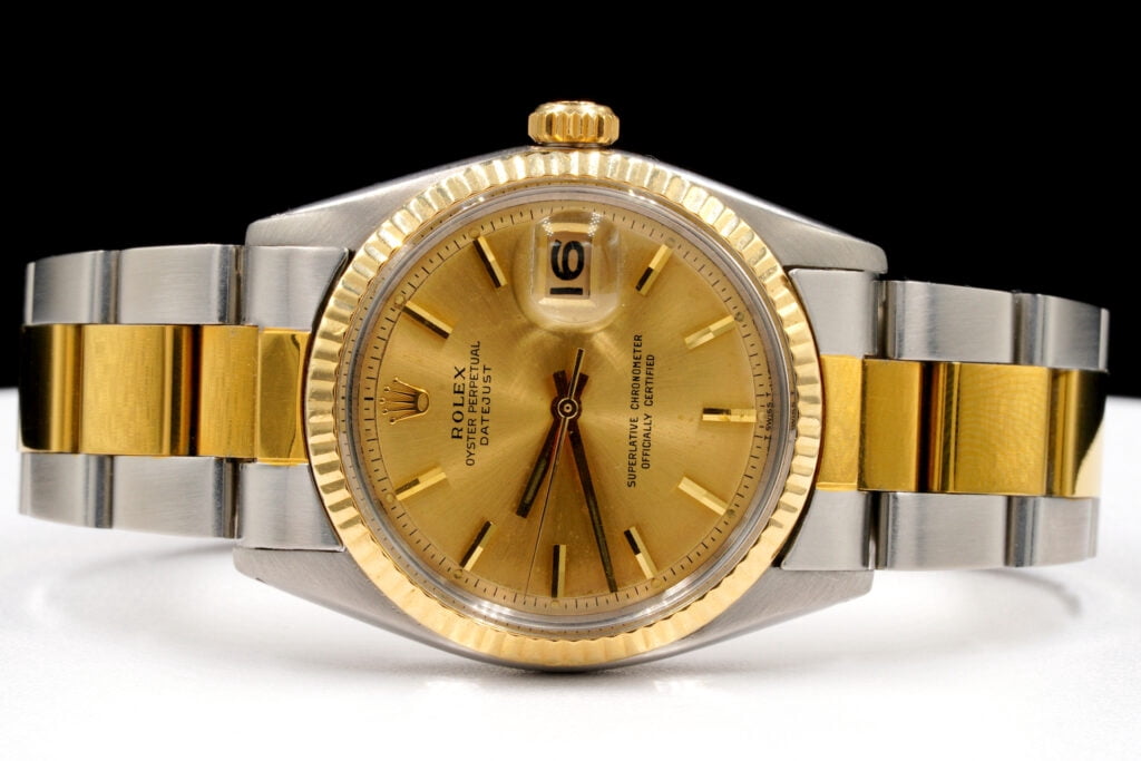 Pre-Owned Mens Rolex Two-Tone Yellow Gold and Stainless Steel Datejust Watch 1601