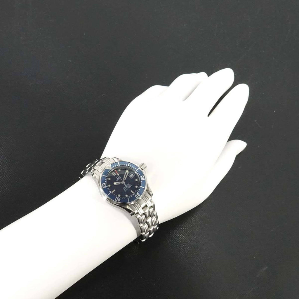 Pre-Owned Omega Seamaster Professional 300m 2583 80 Ladies' Watch, Date, Blue, Quartz Watch