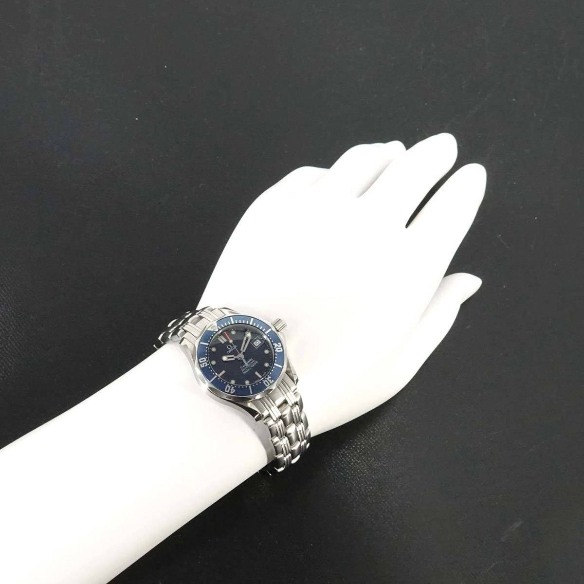 Pre-Owned Omega Seamaster Professional 300m 2583 80 Ladies' Watch, Date, Blue, Quartz Watch