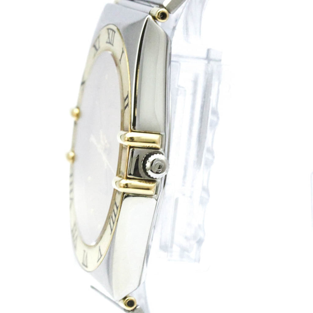 Pre-Owned OMEGA Constellation 18K Gold Steel Quartz Mens Watch 396.1080 Polished