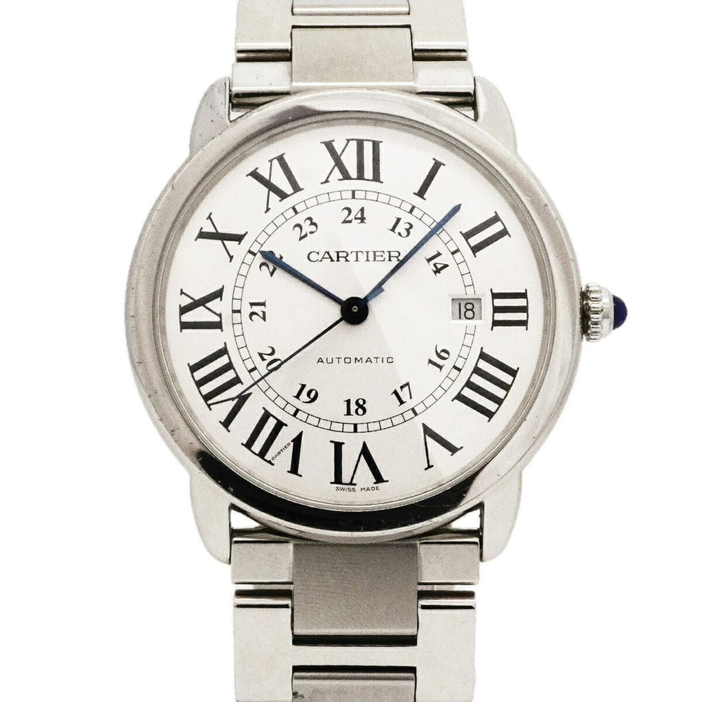 Pre-Owned Cartier Ronde Solo XL W6701011 Silver Dial Men's Watch