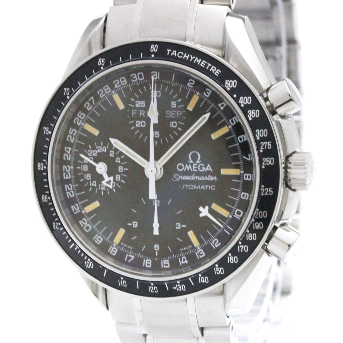 Pre-Owned OMEGA Speedmaster Mark 40Steel Automatic Mens Watch 3520.50 Polished