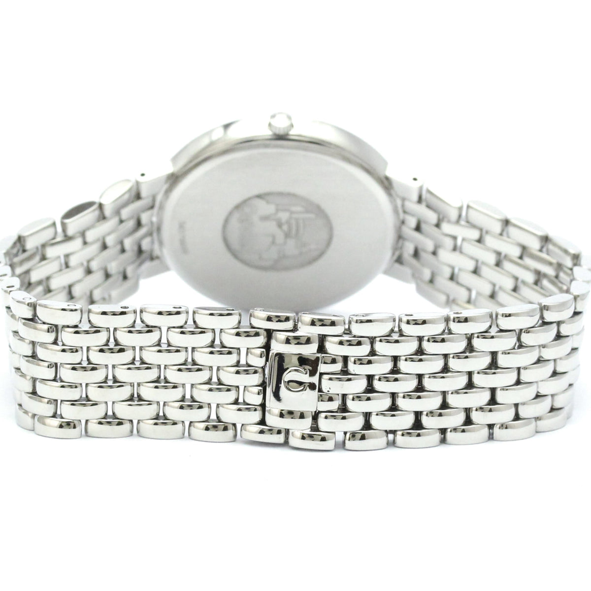 Pre-Owned OMEGA De Ville Quartz Stainless Steel Mens Watch 7520.23 Polished