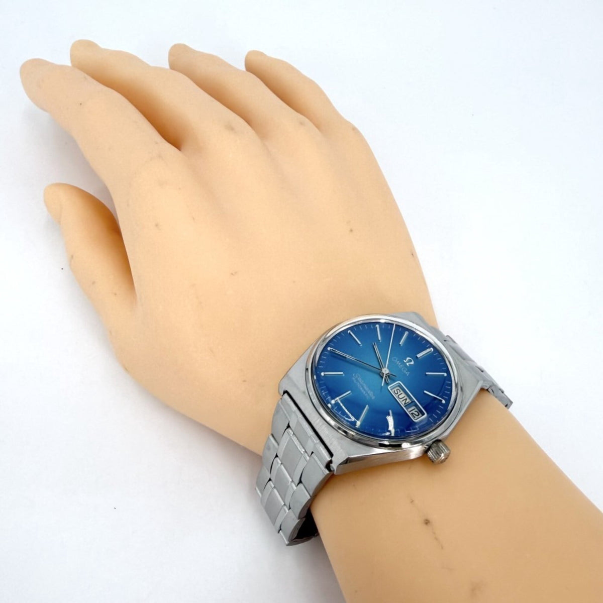 Pre-Owned Omega Seamaster Cal. 1022 Day-Date Automatic Watch for Men, Blue Dial, OMEGA 166.021,...