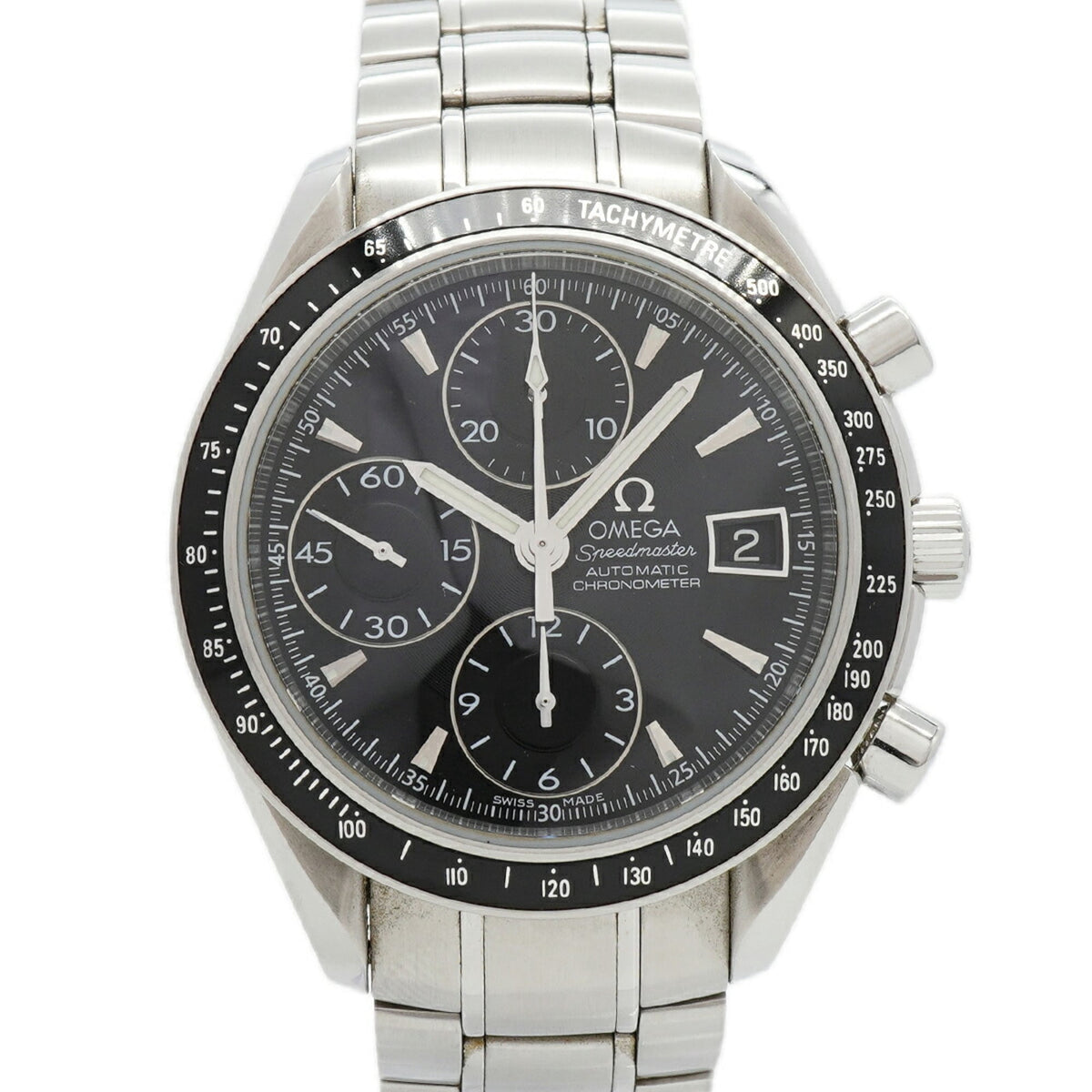 Pre-Owned Omega Speedmaster Date 3210.50 Black Dial Men's Watch