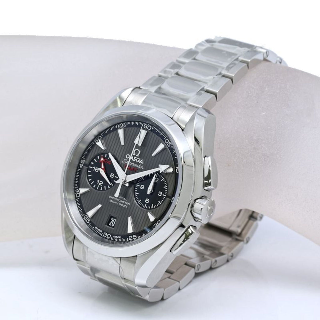 Pre-Owned OMEGA Seamaster Aqua Terra 150m Co-Axial Chronometer GMT 231.10.43.52.06.001 Men's...