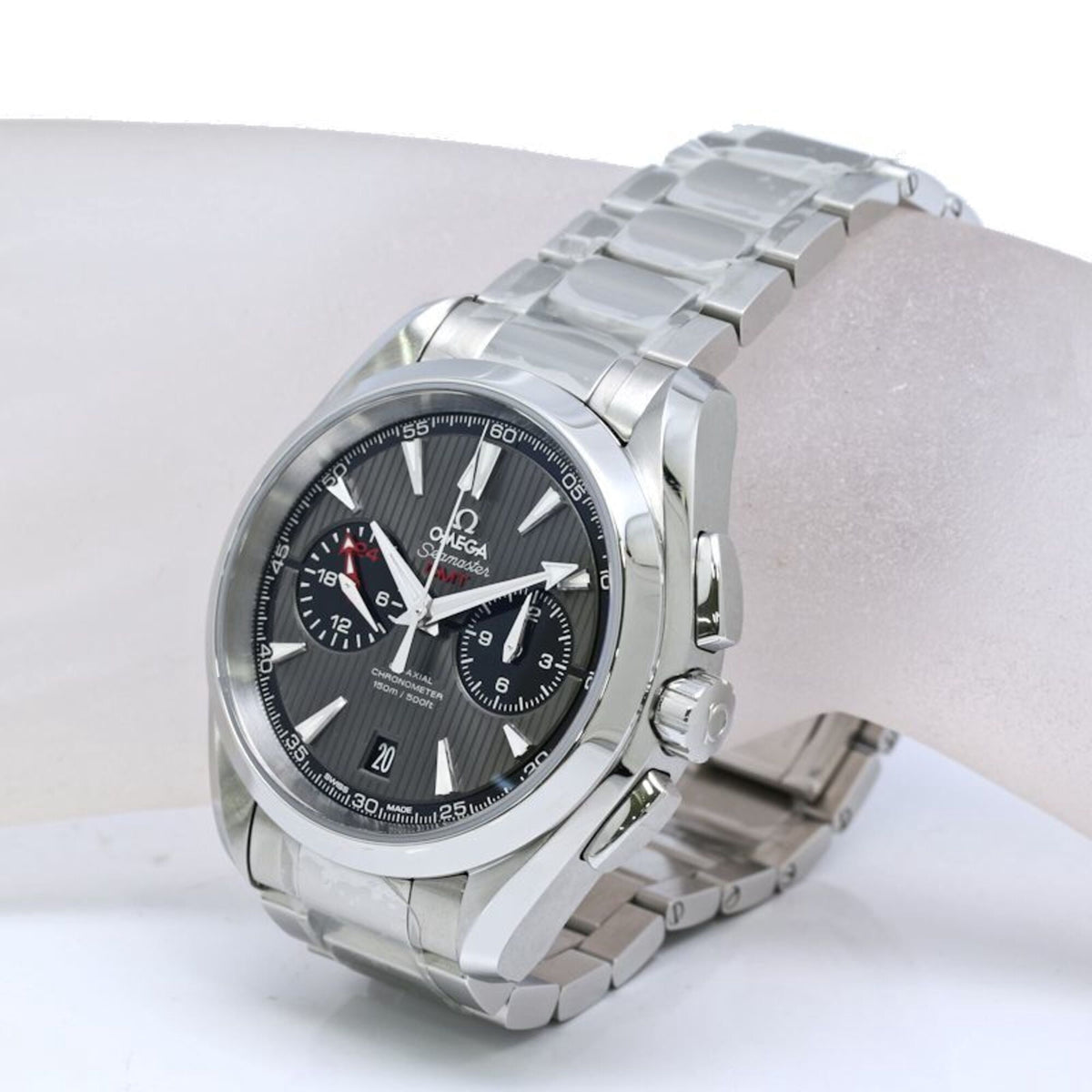 Pre-Owned OMEGA Seamaster Aqua Terra 150m Co-Axial Chronometer GMT 231.10.43.52.06.001 Men's...