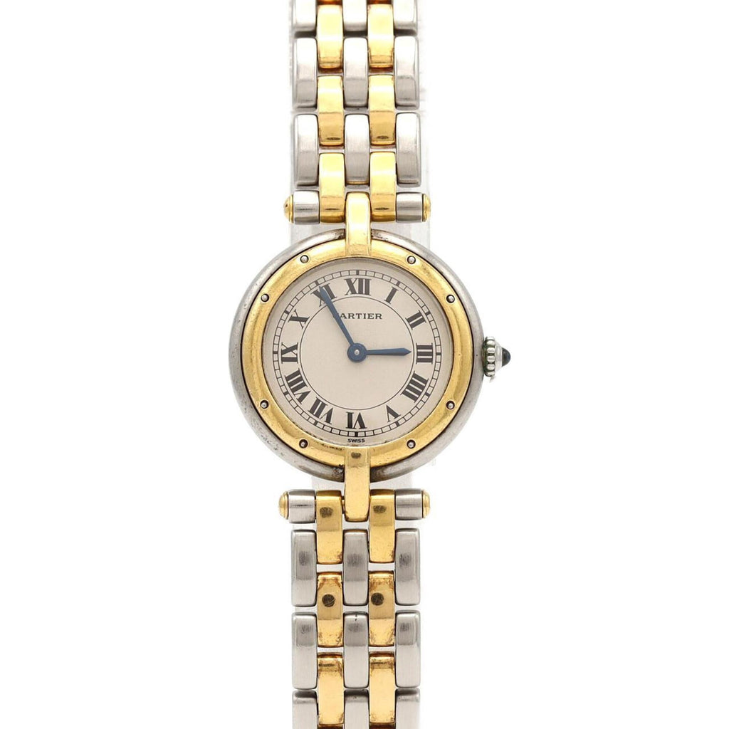 Pre-Owned Cartier Panthère Vendôme SM 2-Row Stainless Steel x Yellow Gold Quartz Watch