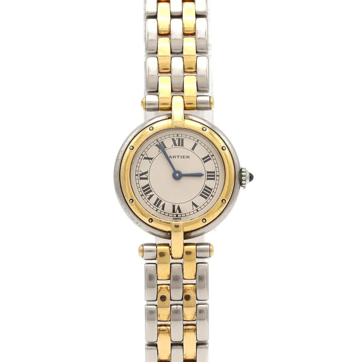Pre-Owned Cartier Panthère Vendôme SM 2-Row Stainless Steel x Yellow Gold Quartz Watch