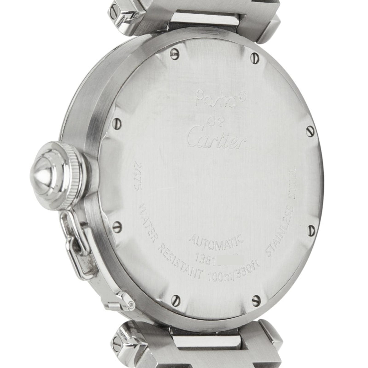 Pre-Owned Cartier Pasha C Big Date Watch W31053M7 Automatic (with manual winding) Black Dial...