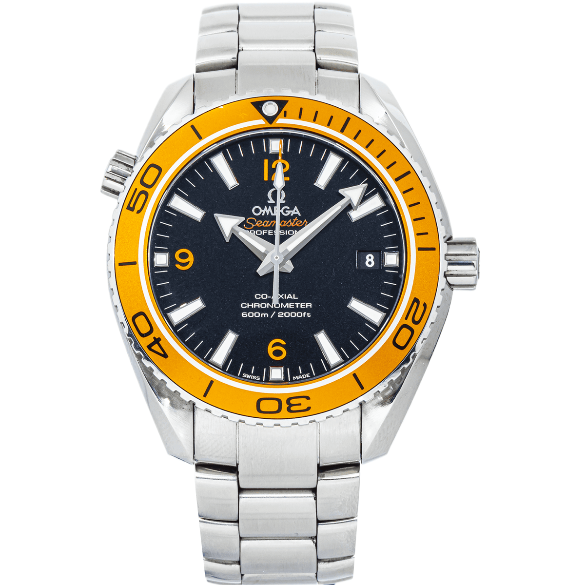 Pre-Owned Omega Seamaster Planet Ocean 600M 42mm Black Dial Stainless Steel Bracelet Watch