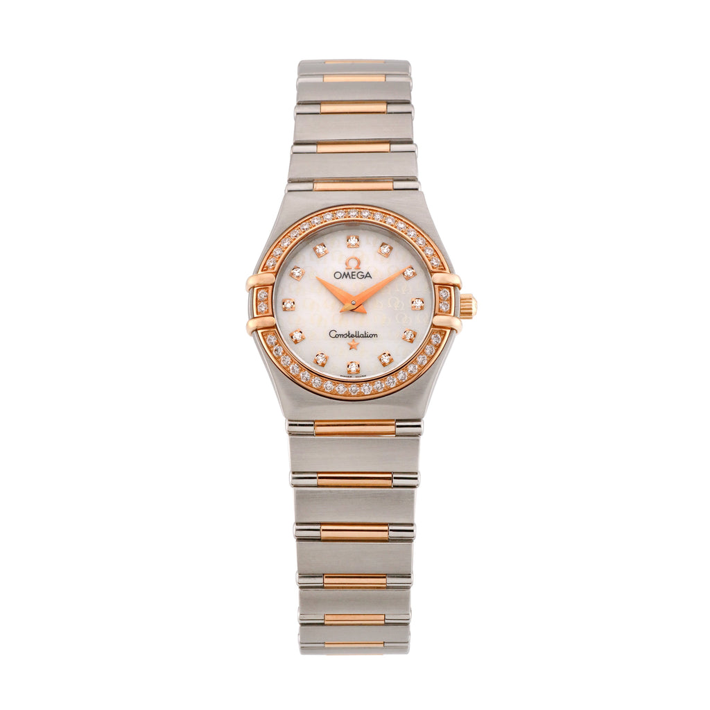 Pre-Owned Omega Women's Constellation 25mm Stainless steel and 18k rose gold Wristwatch
