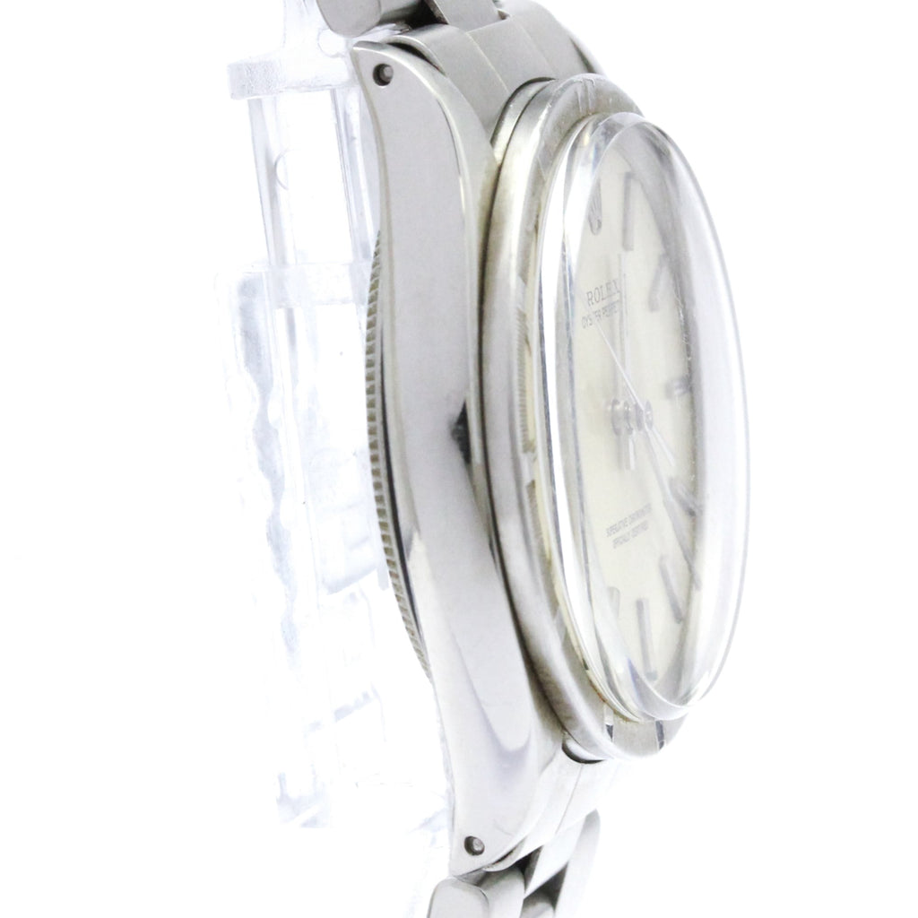 Pre-Owned ROLEX Oyster Perpetual 1007 Steel Automatic Mens Watch Vintage