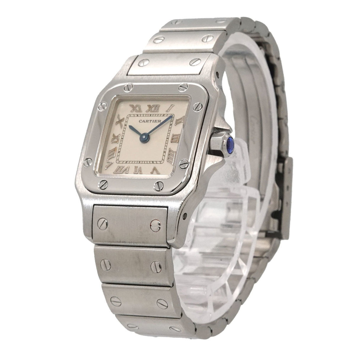 Pre-Owned Cartier Santos Galbee SM W20024D6 Women's Watch, Ivory, Quartz Watch