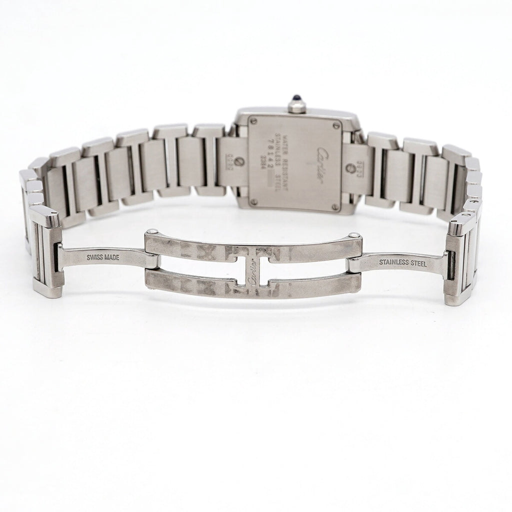 Pre-Owned Cartier Tank Française SM W51008Q3 Ivory Dial Women's Watch