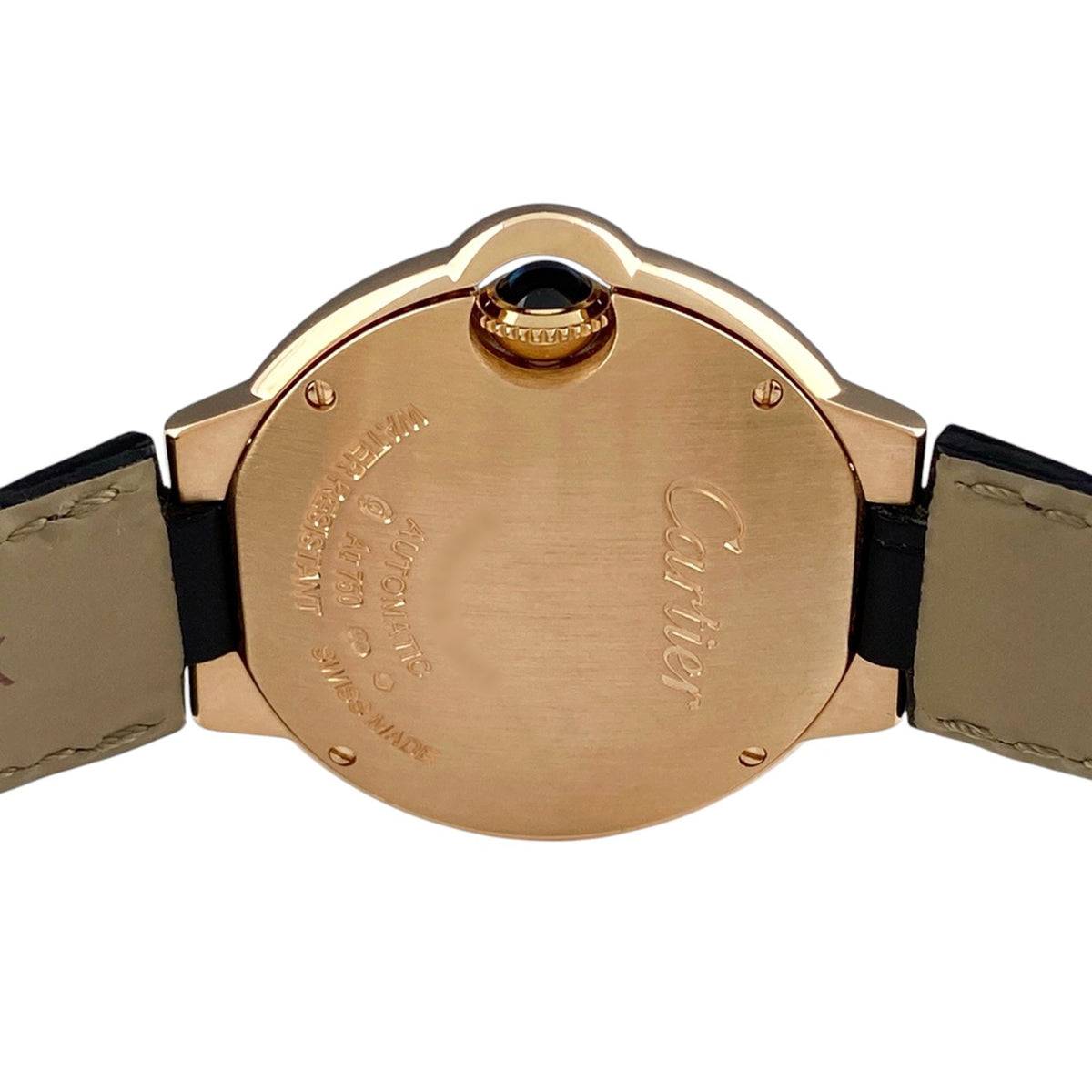 Pre-Owned Cartier Ballon Bleu 33 WE902066 Watch, PG (Pink Gold), Diamond, Leather Strap,...