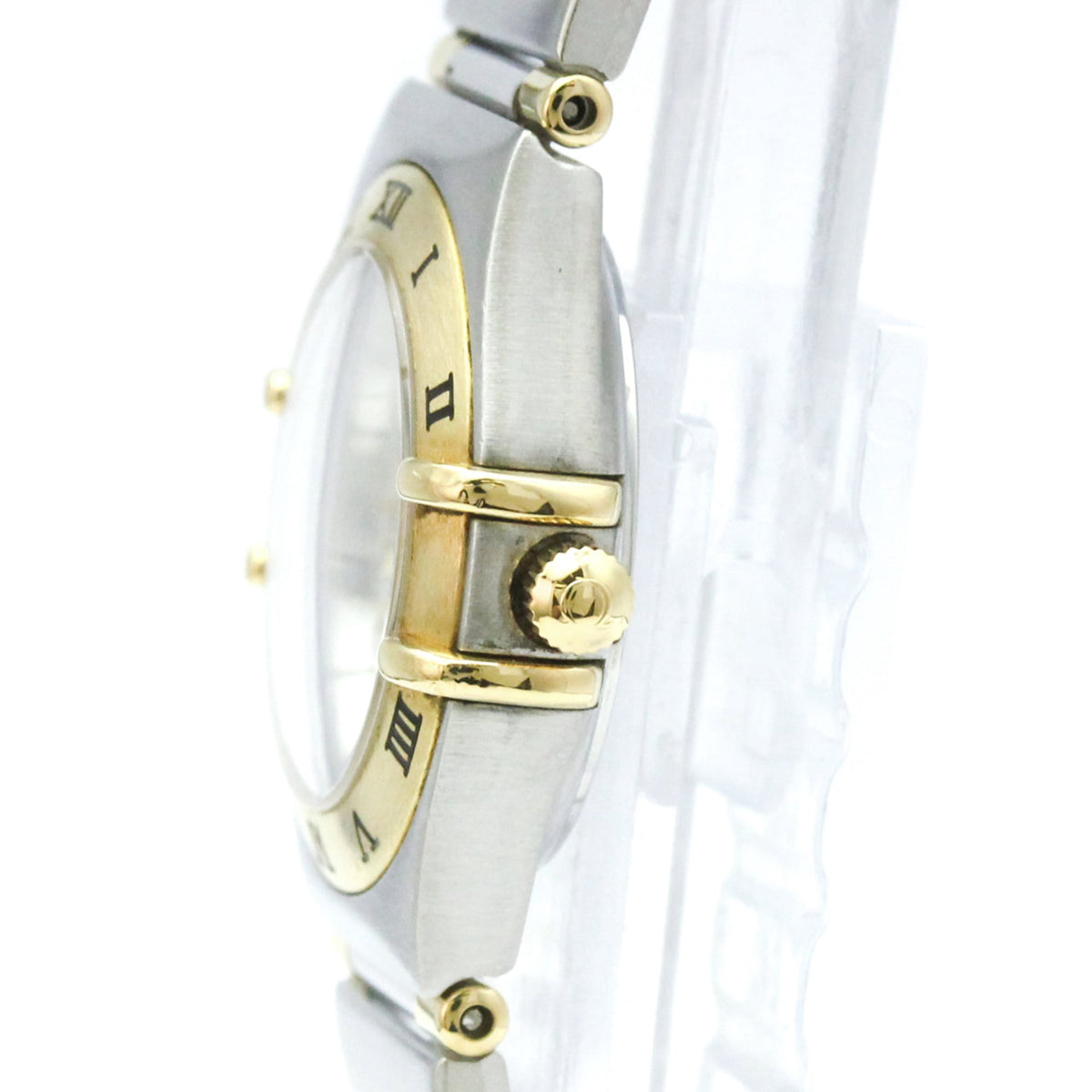 Pre-Owned OMEGA Constellation MOP 18K Gold Steel Ladies Watch 1362.70 Polished