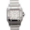 Pre-Owned Cartier Santos Galbee SM W20040D6 Silver Dial Women's Watch