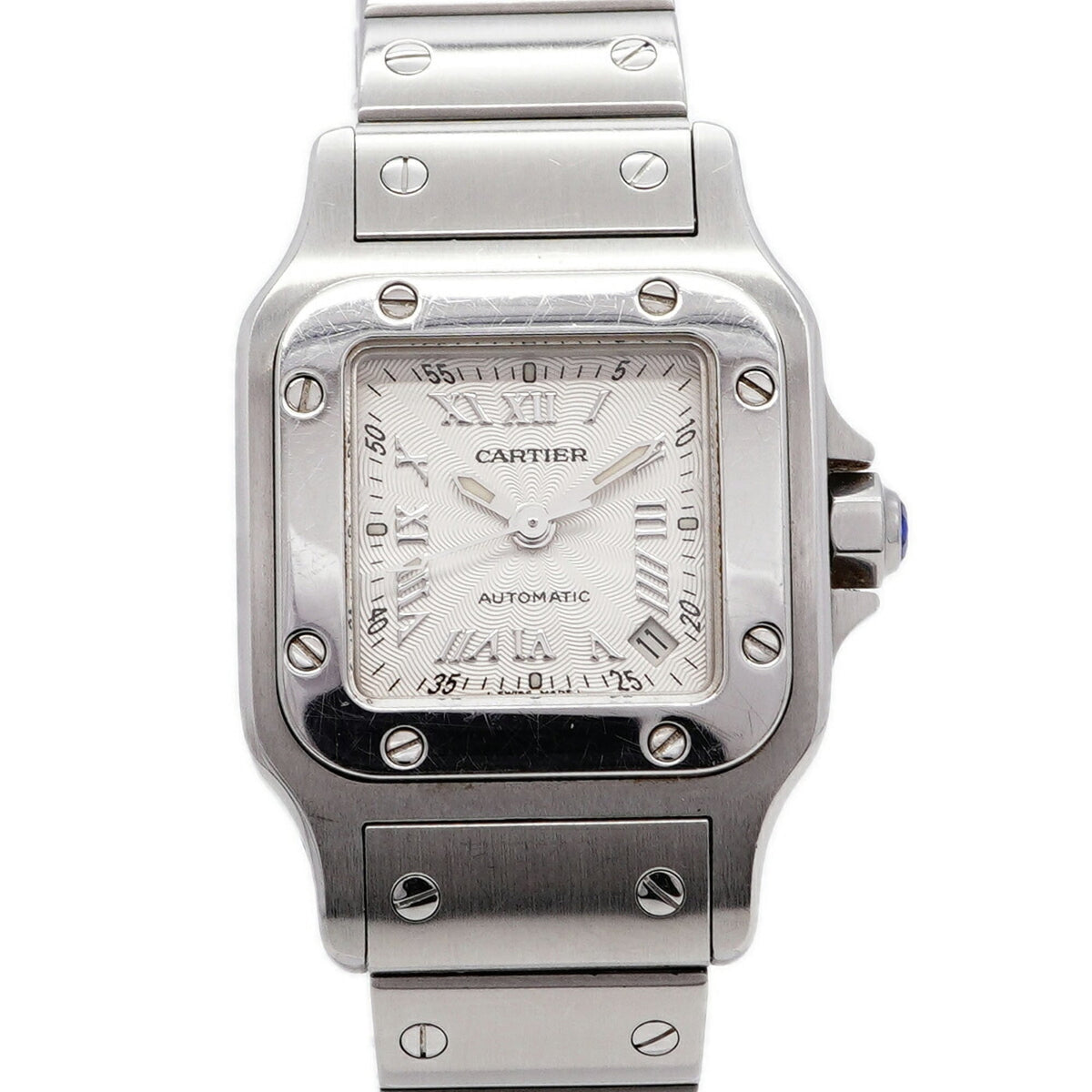 Pre-Owned Cartier Santos Galbee SM W20040D6 Silver Dial Women's Watch