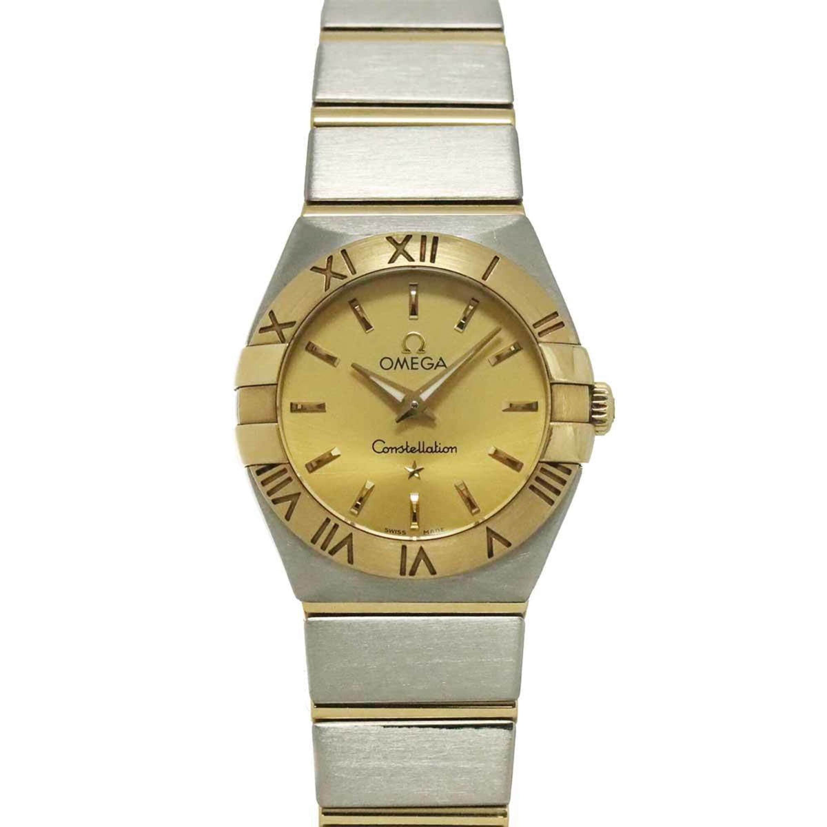 Pre-Owned Omega Constellation Brushed Two-Tone 123 20 24 60 08 001 Ladies' Watch Gold 18K...