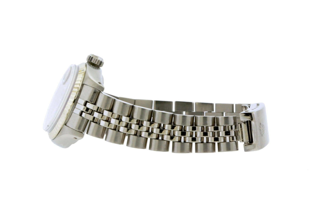 Pre-Owned Rolex Datejust 26MM 6916 Blue Diamond Dial Fluted Bezel Stainless Steel Jubilee Bracelet