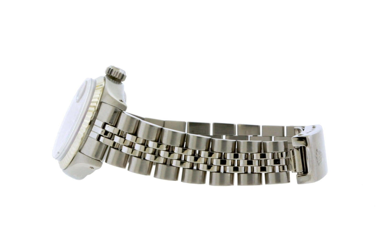 Pre-Owned Rolex Datejust 26MM 6916 Blue Diamond Dial Fluted Bezel Stainless Steel Jubilee Bracelet