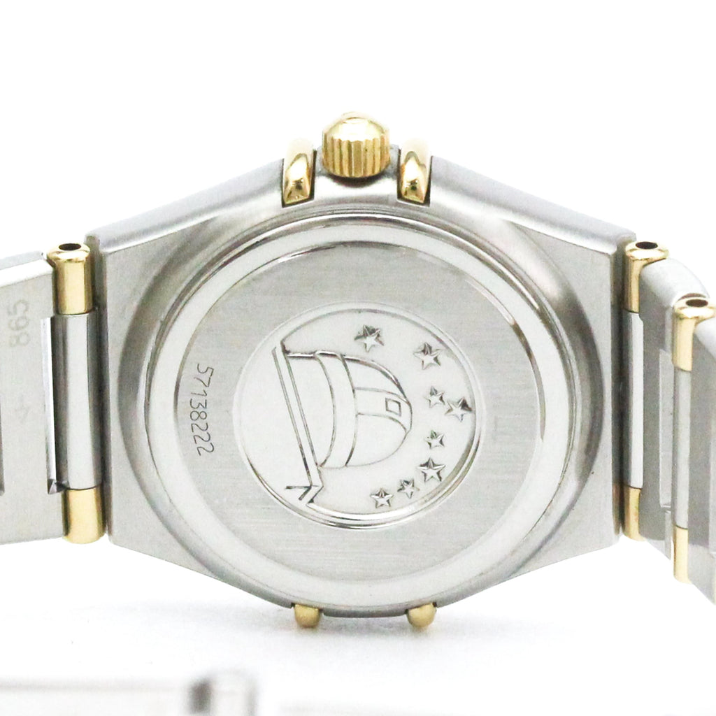 Pre-Owned OMEGA Constellation 18K Gold Steel Quartz Ladies Watch 1362.10 Polished