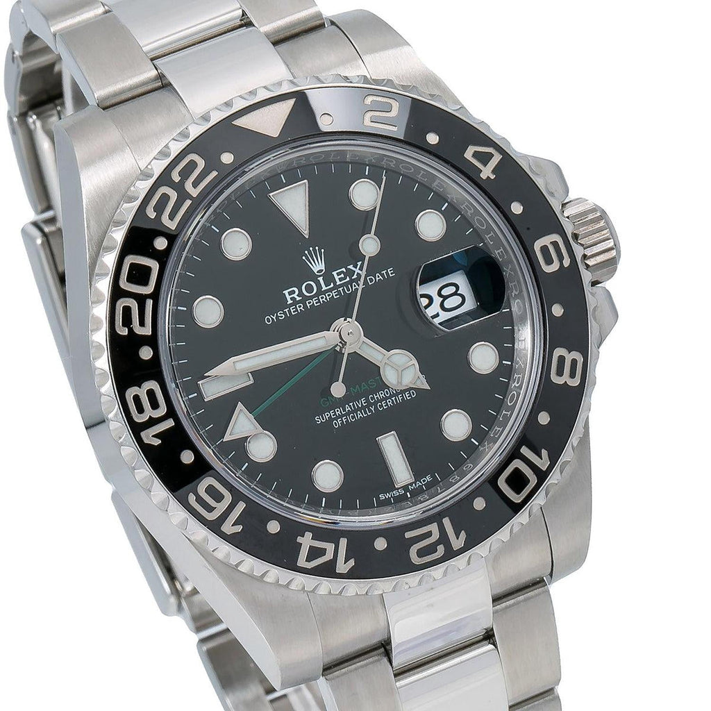 Pre-Owned Rolex GMT-Master II 40MM 116710LN Black Dial Black Ceramic Bezel Stainless Steel Oyster Bracelet