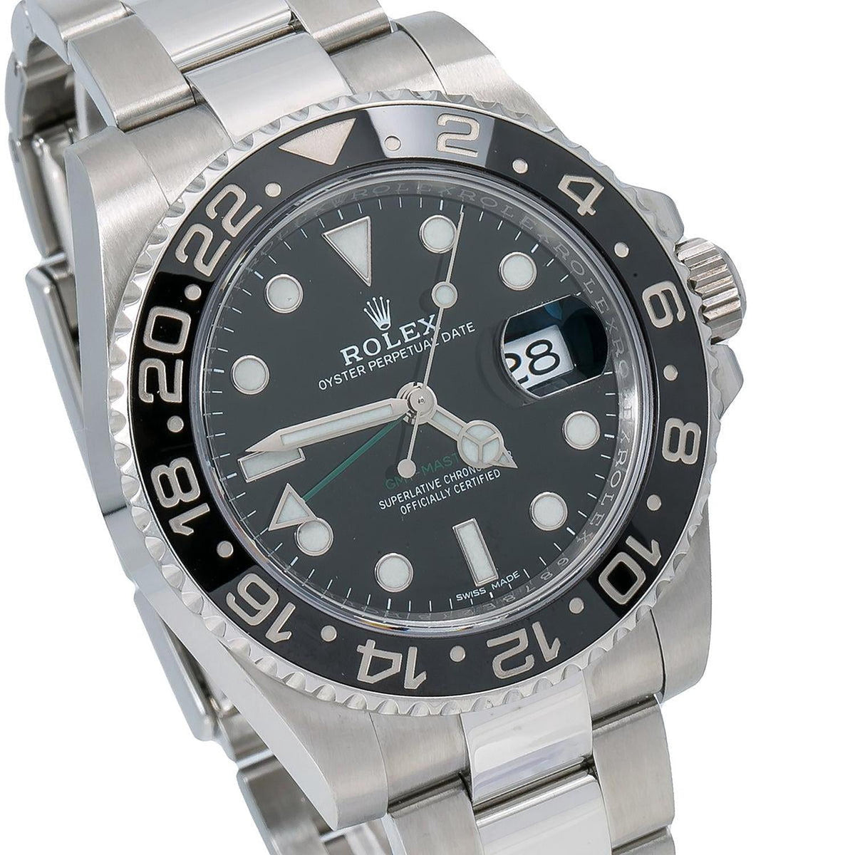 Pre-Owned Rolex GMT-Master II 40MM 116710LN Black Dial Black Ceramic Bezel Stainless Steel Oyster Bracelet