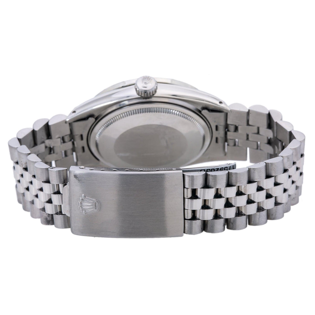 Pre-Owned Rolex Datejust 36MM 16014 Red Diamond Dial Diamond Bezel Stainless Steel Jubilee Bracelet 1.2ct