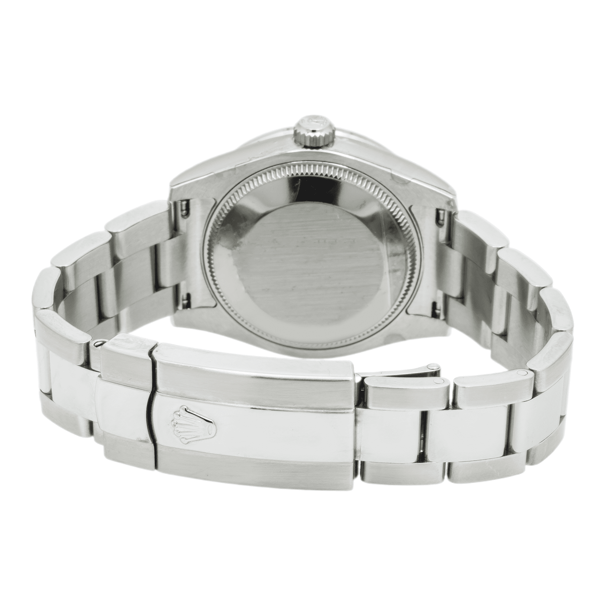 Pre-Owned Rolex Datejust 31MM 178240 White Mother of Pearl Roman Dial Diamond Bezel Stainless Steel Oyster Bracelet