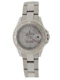 Pre-Owned Ladies 29mm Rolex Stainless Steel Platinum Yacht-Master Watch 169622
