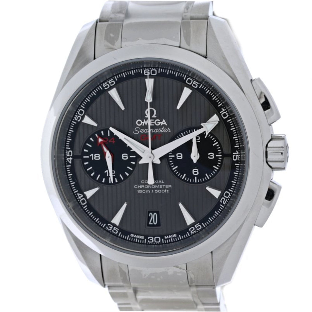 Pre-Owned OMEGA Seamaster Aqua Terra 150m Co-Axial Chronometer GMT 231.10.43.52.06.001 Men's...