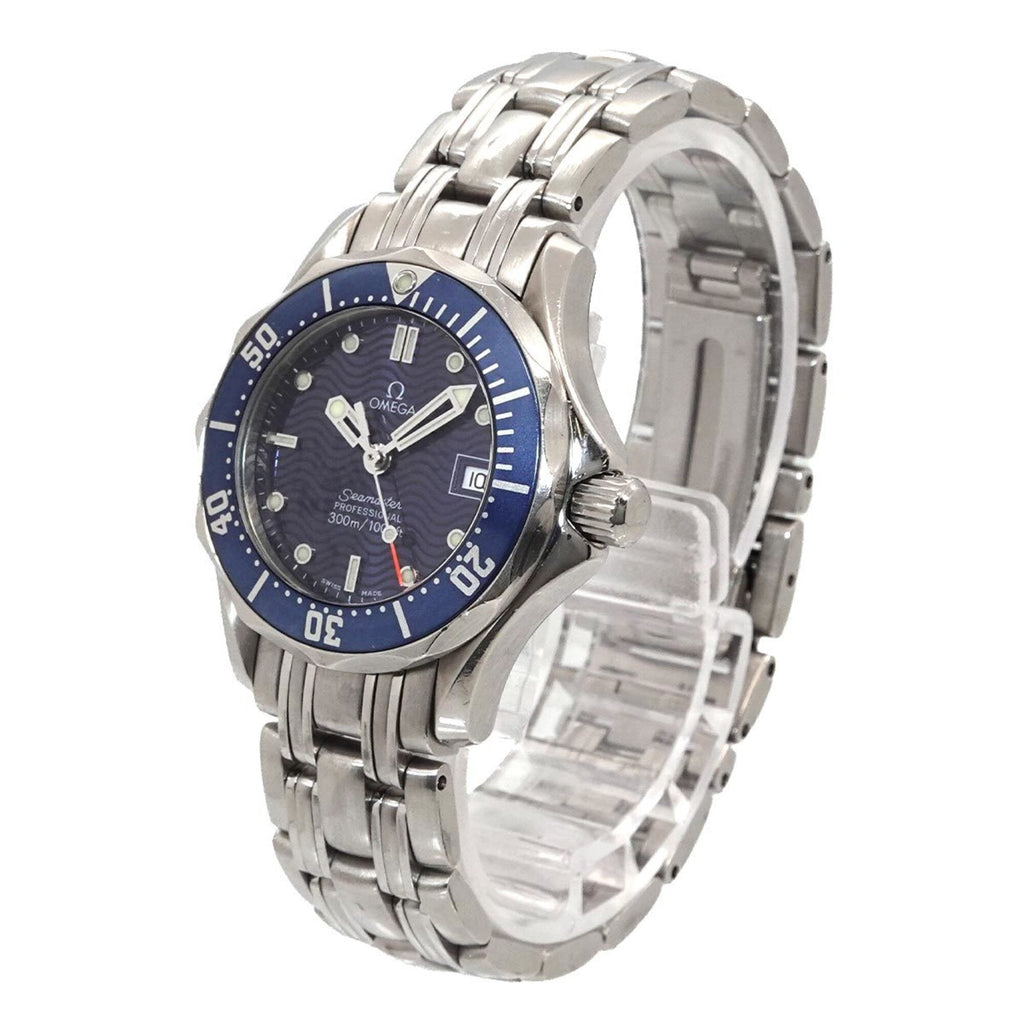 Pre-Owned Omega Seamaster Professional 300m 2583 80 Ladies' Watch, Date, Blue, Quartz Watch