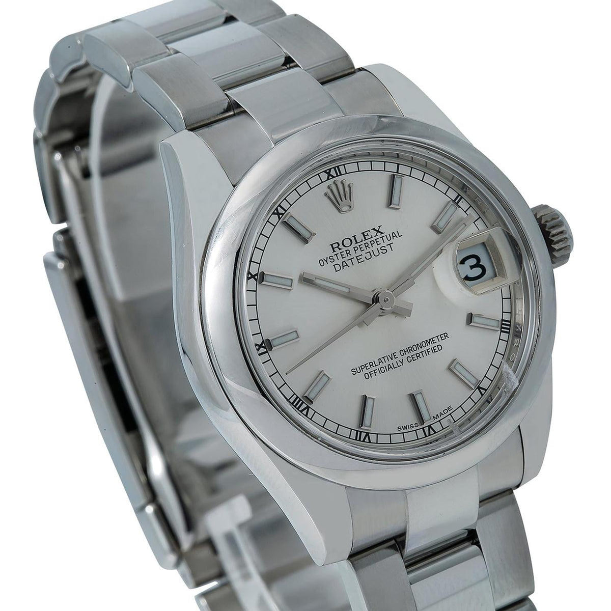 Pre-Owned Rolex Datejust 31MM 178240 Silver Dial Smooth Bezel Stainless Steel Oyster Bracelet