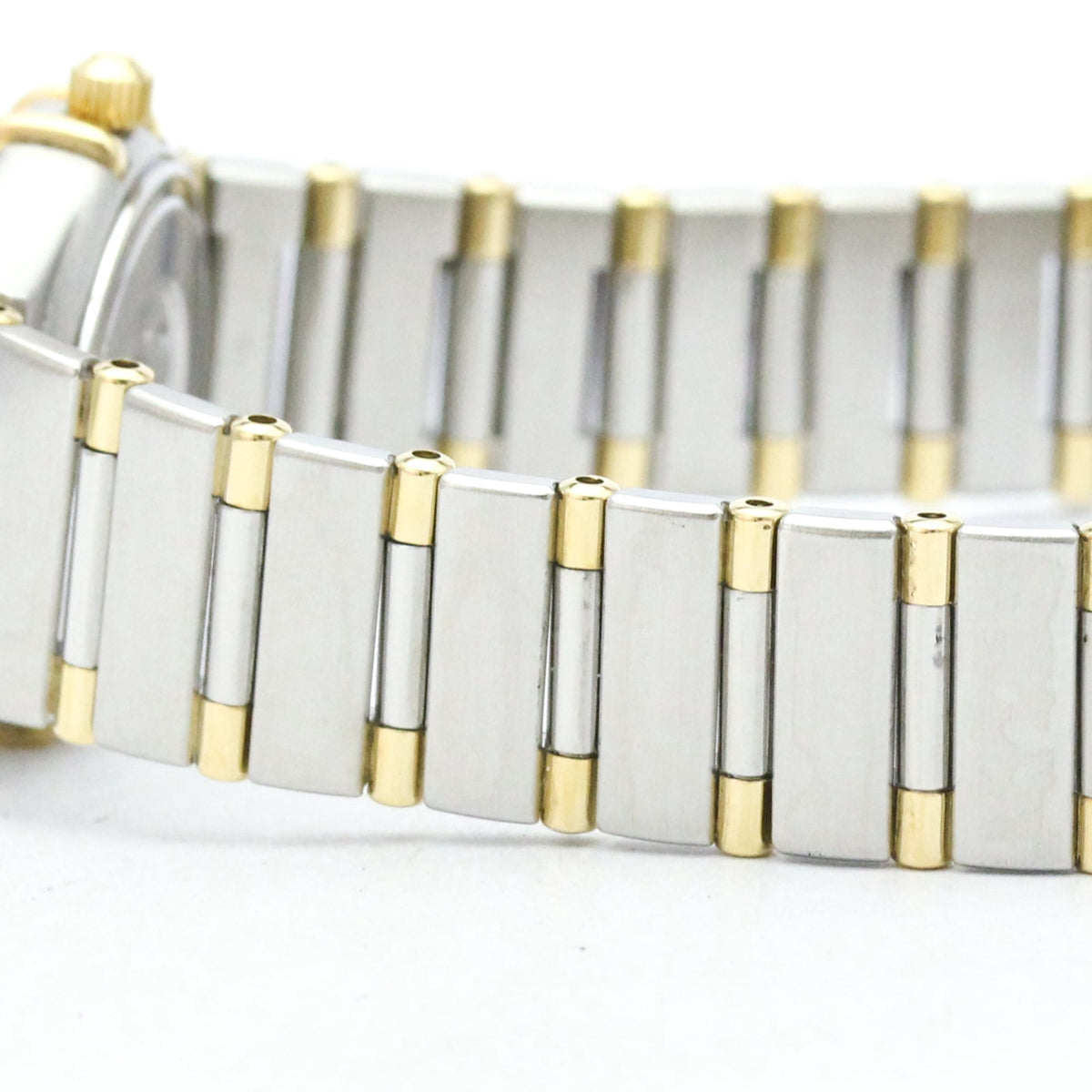 Pre-Owned OMEGA Constellation 18K Gold Steel Quartz Ladies Watch 1362.10 Polished