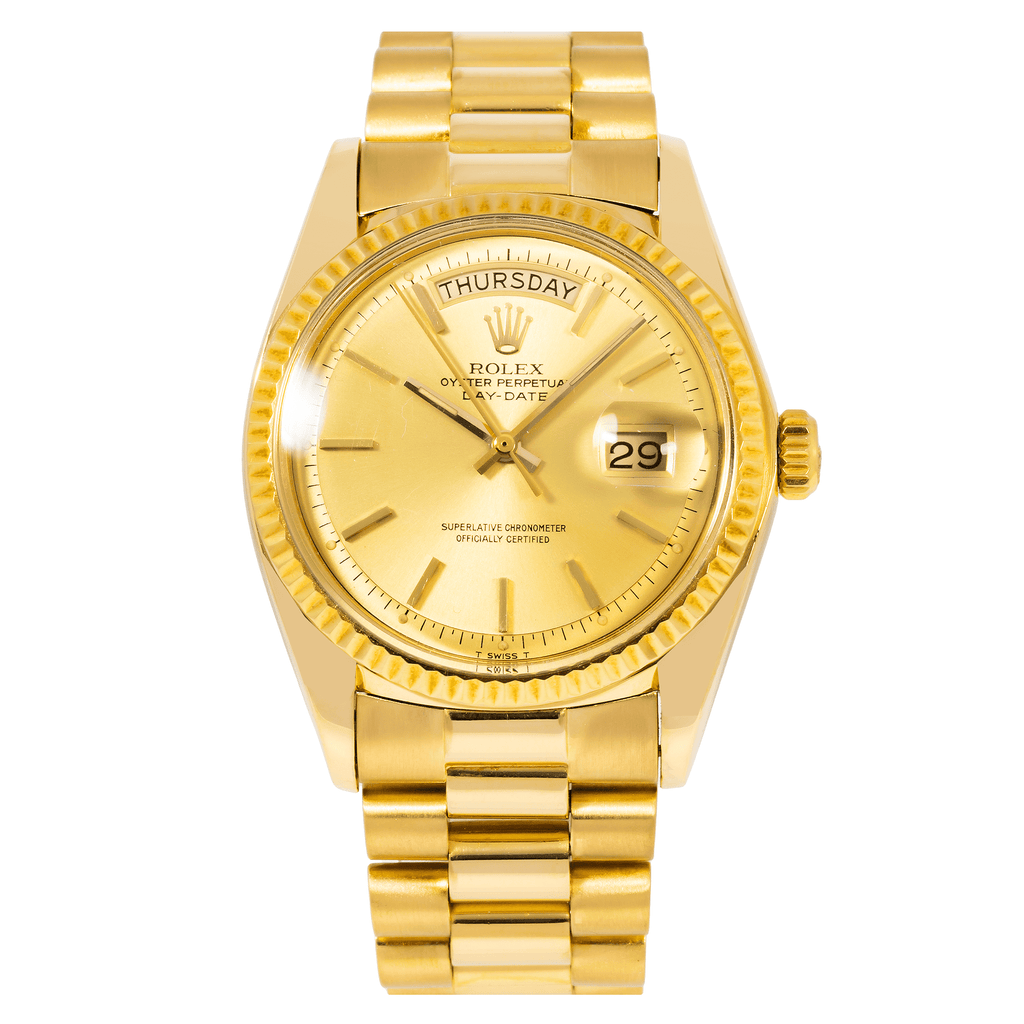 Pre-Owned Rolex Day-Date 1803 36MM Champagne Dial With President Yellow Gold Bracelet