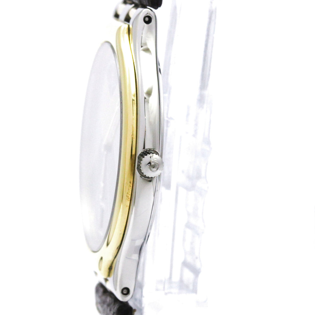 Pre-Owned OMEGA De Ville Symbol K18 Gold Steel Quartz Mens Watch 196.0316 Polished