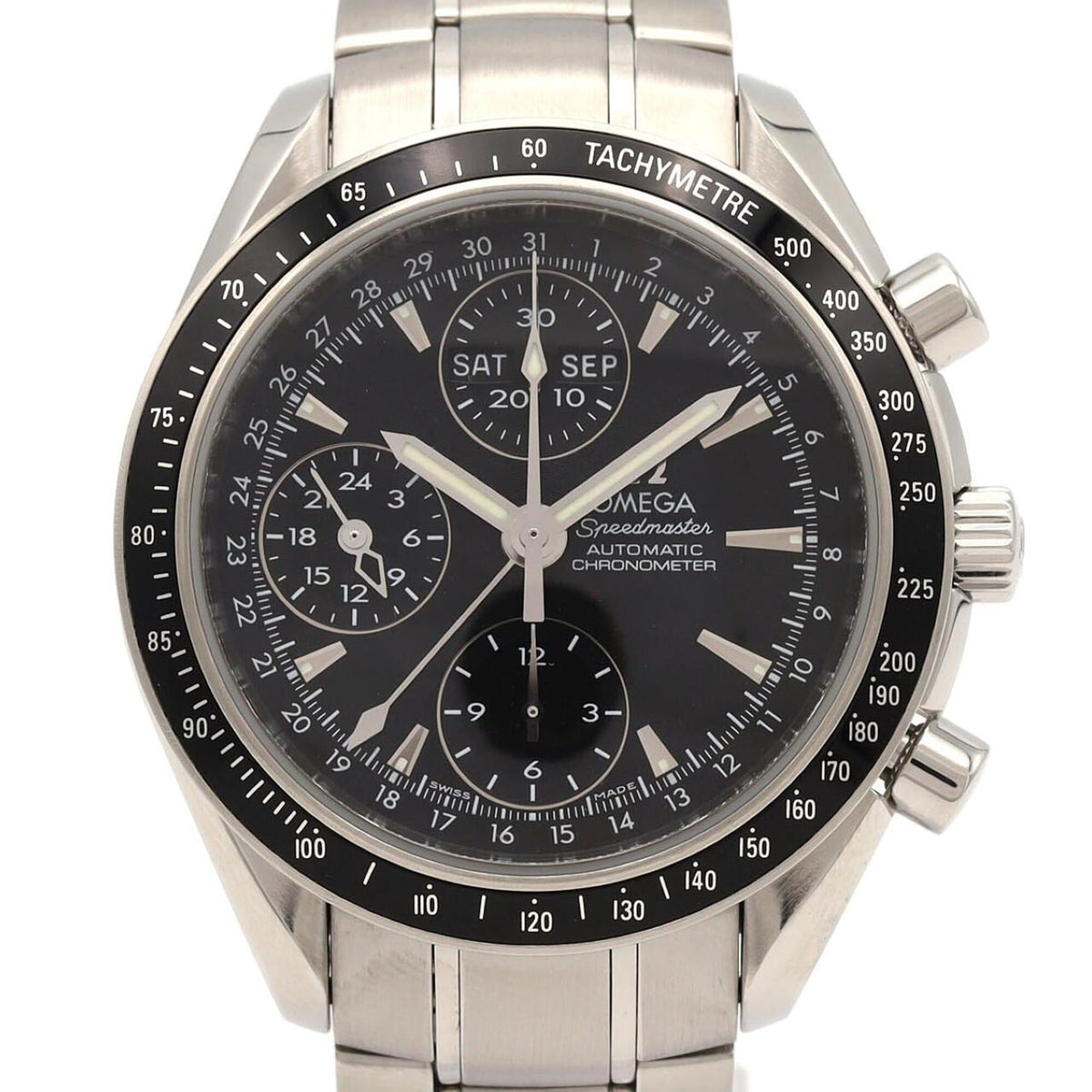 Pre-Owned Omega Speedmaster Day-Date 3220.50 Stainless Steel Automatic Watch