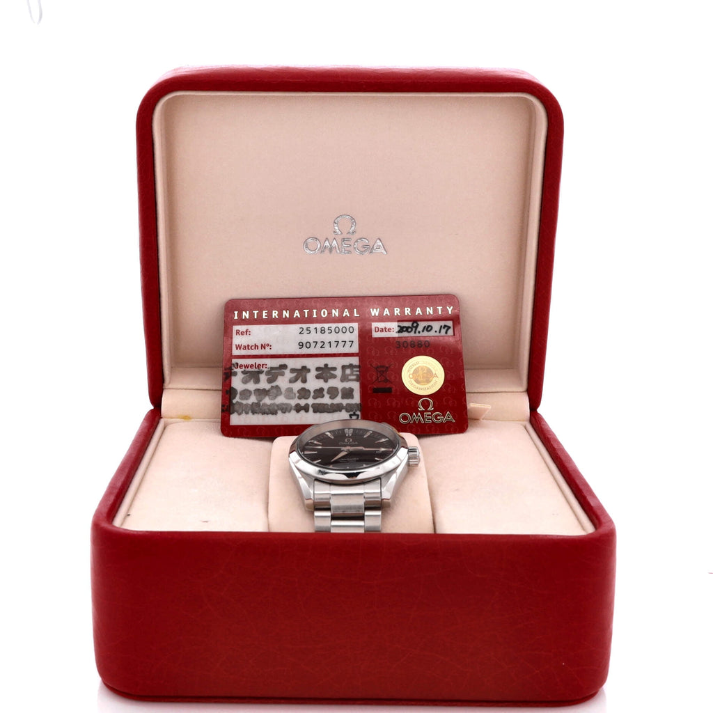 Pre-Owned Seamaster Aqua Terra 150M Co-Axial Chronometer Automatic Watch Stainless Steel 36 By Rebag