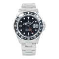 Pre-Owned Rolex Stainless Steel GMT Master II 40mm with Oyster Bracelet 16710, Black Insert